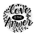 Love is the answer. Royalty Free Stock Photo