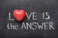 Love is the answer Royalty Free Stock Photo