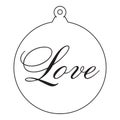 Love. Antique Christmas Tree Ornament.