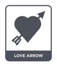love arrow icon in trendy design style. love arrow icon isolated on white background. love arrow vector icon simple and modern Royalty Free Stock Photo