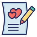 Love article, inspiration Isolated Vector Icon which can be easily modified or edited Royalty Free Stock Photo