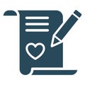 Love article, inspiration Isolated Vector Icon which can be easily modified or edited Royalty Free Stock Photo
