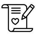 Love article, inspiration Isolated Vector Icon which can be easily modified or edited Royalty Free Stock Photo