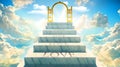 Love as stairs to reach out to the heavenly gate for reward, success and happiness. Step by step, Love elevates and brings closer