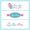 Love baby design collection vector