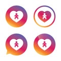 Love Baby infant icon. Toddler boy symbol.