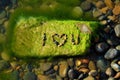 Love background, i love you, beach, valentine day Royalty Free Stock Photo