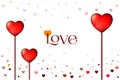 Love background and white background for lovers and valentine. Especially for Valentine card and love card.