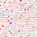Love balance horizontal firework seamless pattern Royalty Free Stock Photo