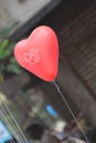 Love balloon express love love balloon on street Royalty Free Stock Photo