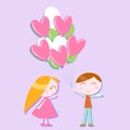 Love balloon vector