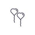 Love Baloon  Icon, Line and Modern Icon. Royalty Free Stock Photo