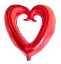 Love Baloon isolated on white, Ballon heart : red valentine love concept, Valentines day. ÃÂ±solated. Royalty Free Stock Photo