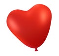 Love Baloon isolated on white, Ballon heart : red valentine love concept, Valentines day. ÃÂ±solated. Royalty Free Stock Photo