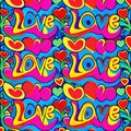 Love banner color friendship forever heart relationship