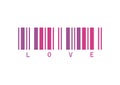 Love bar code Royalty Free Stock Photo