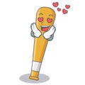 In love baseball bat character cartoon