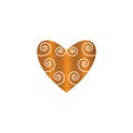 love batik design illustration vector web icon Royalty Free Stock Photo