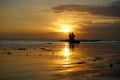 Love on the beach in sunset in Bali Royalty Free Stock Photo