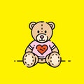 Love bear icon Royalty Free Stock Photo