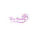 Love and Beauty Logo Design, Typography Royalty Free Stock Photo