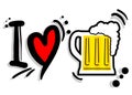 Love beer Royalty Free Stock Photo