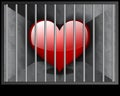 Love behind bars Royalty Free Stock Photo