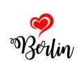 Love Berlin handwritting symbol