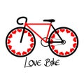 Love bike illustration.