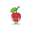 In love bing cherries sweet in character mascot shape.