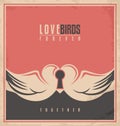 Love birds, unique creative concept