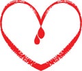 Love blood drop Royalty Free Stock Photo