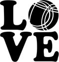 Love with Bocce Ball Royalty Free Stock Photo