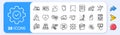 Love book, Smartphone recovery and Qr code line icons. For web app, printing. App line icons. Vector