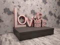 Love box on room Royalty Free Stock Photo