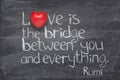 Love bridge Rumi