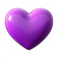 Love bright purple 3D icon Royalty Free Stock Photo