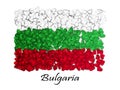 Love Bulgaria. Flag Heart Glossy. With love from Bulgaria. Made in Bulgaria. Bulgaria national independence day. Sport team flag