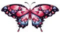 Love Butterfly png. Valentine\'s Day concept. Love and Romance clipart. Hearts on wings.