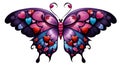 Love Butterfly png. Valentine\'s Day concept. Love and Romance clipart. Hearts on wings.