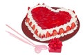 Love cake and present Royalty Free Stock Photo