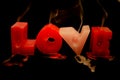 Love candles Royalty Free Stock Photo