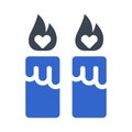 Love candles Icon Royalty Free Stock Photo