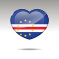 Love CAPE VERDE symbol. Heart flag icon