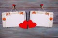 Love card , valentine concept wooden background Royalty Free Stock Photo