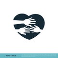 Love and Care Foundation / Charity Icon Vector Logo Template Illustration Design. Vector EPS 10 Royalty Free Stock Photo