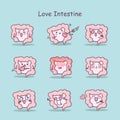 Love cartoon Intestine set