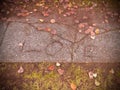 Love carved on the stone path Royalty Free Stock Photo