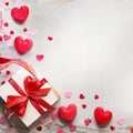 Love Cascade: Hearts, Flowers, and Gifts Descend in Romantic Abundance Royalty Free Stock Photo