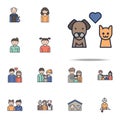 love cats and dogs cartoon icon. Family icons universal set for web and mobile Royalty Free Stock Photo